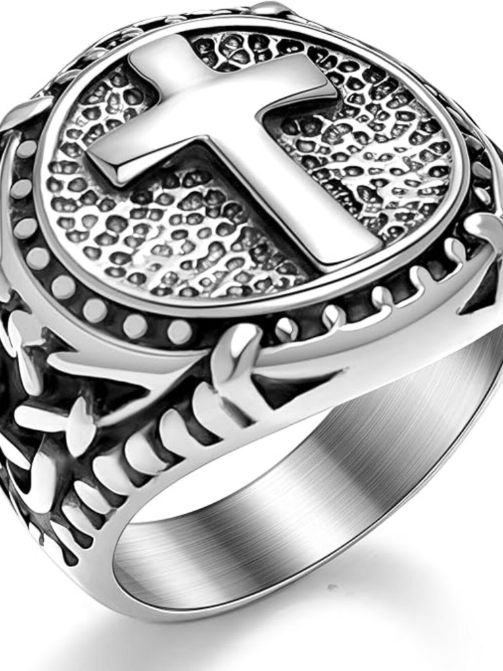 BRAND NEW Cross Ring for Men Stainless Steel